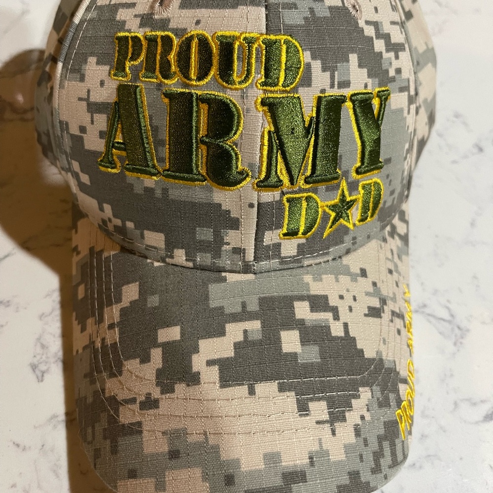 Proud Army Dad Cap Green Camo
